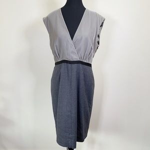 Club Monaco Sleeveless Two Tone  Sheath Dress